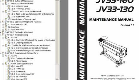 mimaki jv150-160 manual