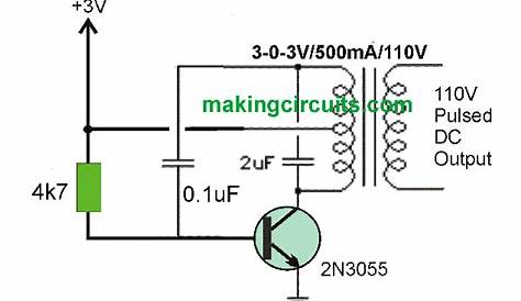 The proposed 3V to 110V 0r 220V circuit listed below is actually a DC