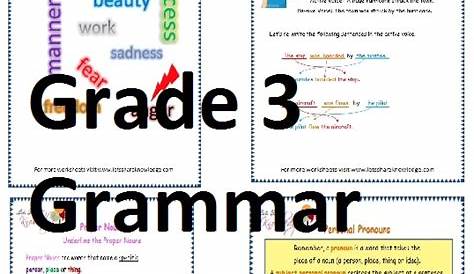 English Grammar Worksheet For Class 3 - Free 3rd Grade Grammar
