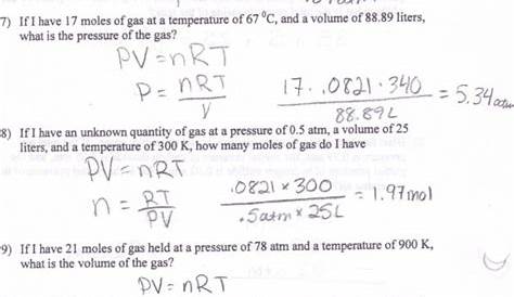 Gas Laws Practice Problems Worksheet Answers — db-excel.com
