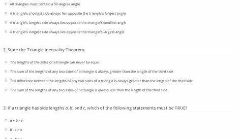 triangle inequalities worksheet answers