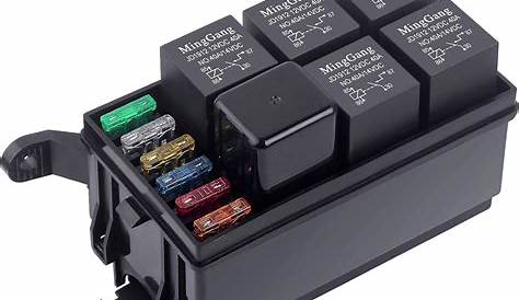 Amazon.com: 4Pin 12V 40A relay fuse box, ATC ATO relay fuse box, 6-way