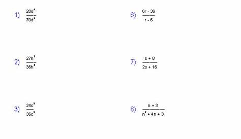 Simplifying Rational Expressions Worksheets | Math-Aids.Com | Pinterest