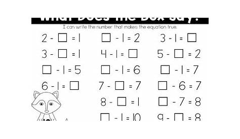 missing addend worksheet kindergarten