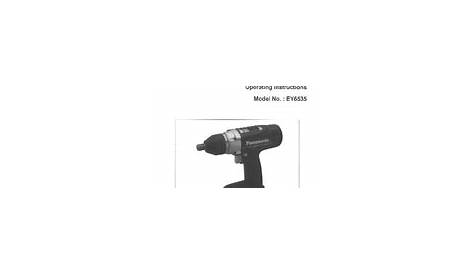 panasonic ey6432nqkw cordless drill user manual
