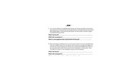 safety worksheets for employees