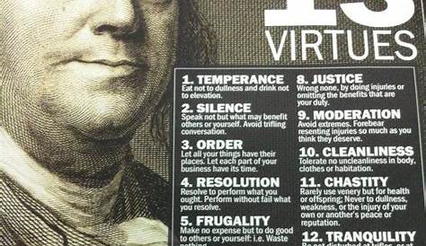 Ben Franklin Virtue Chart