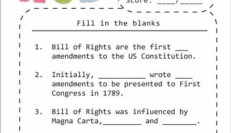 Free Printable Bill Of Rights Worksheets [PDF] - Printables Hub