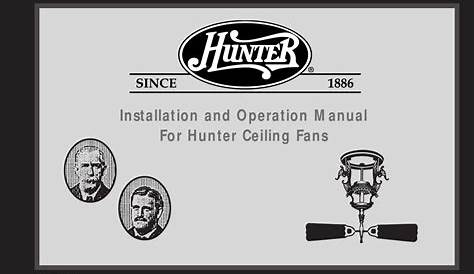 HUNTER FAN INSTALLATION AND OPERATION MANUAL Pdf Download | ManualsLib