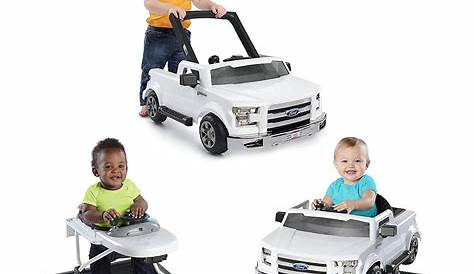 Bright Starts 3 Ways to Play Walker - Ford F-150, White, Ages 6 months