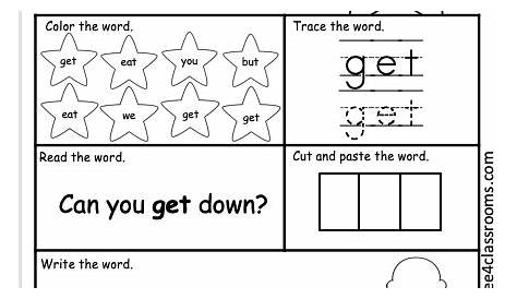 Free Sight Word Worksheet - get - Free4Classrooms