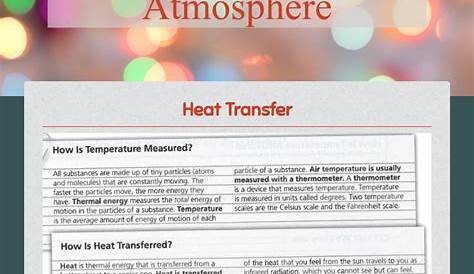 Heat Transfer in the Atmosphere | Interactive Worksheet by Melissa