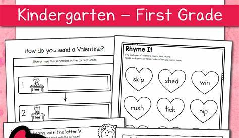 Valentine Worksheets for Kindergarten and First Grade - Mamas Learning