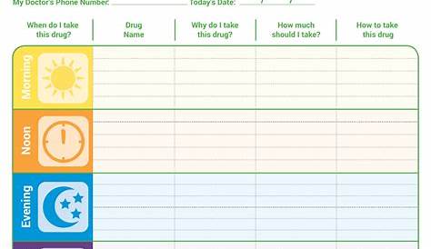 simple printable medication list