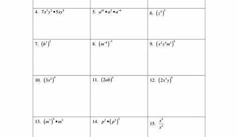 10+ 8Th Grade Exponent Rules Worksheet | Exponent worksheets, Algebra