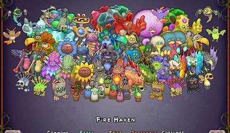 My Singing Monsters (MSM) Fire Haven Breeding Chart Guide - Games Finder