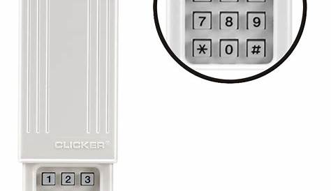 clicker garage door opener keypad manual