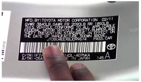 decode 2018 toyota camry vin number