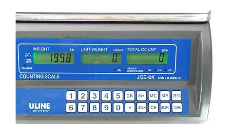 ULINE JCE-6K/H-1121 Counting Scale *12 lbs x 0.0005 lb* ++PLEASE READ