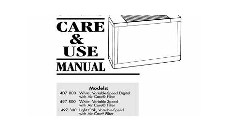 BEMIS 4273 Humidifier Owner's Manual | Manualzz