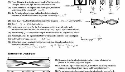 harmonic motion basics worksheet answers