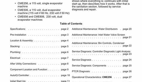 SCOTSMAN CME256 PRODUCT MANUAL Pdf Download | ManualsLib