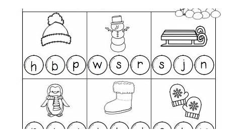 kindergarten winter worksheets