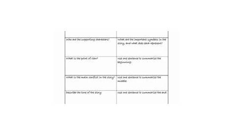 worksheet of literary devices