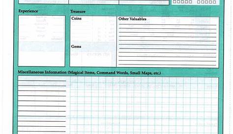 Ad D 2nd Edition Form Fillable Wizard Spell Sheet - Printable Forms
