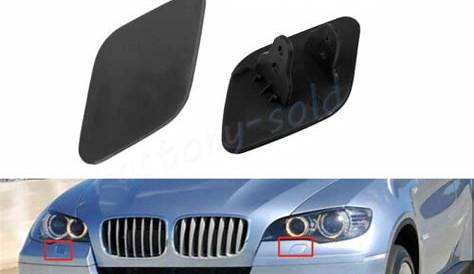 1 Pair Headlight Washer Nozzle Cover for BMW X5 X6 E70 E71 2008-2013