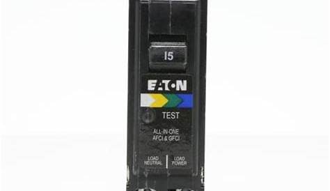 Eaton Type BR 15-Amp 1-Pole Dual Function Afci/Gfci Plug-On Neutral