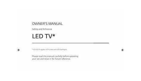 lg 43lm6300pvb owner's manual