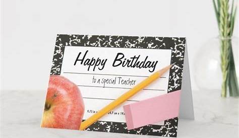 Happy Birthday Teacher Card | Zazzle.com | Happy birthday teacher