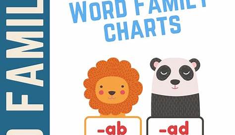 Word Family Charts - English Created Resources