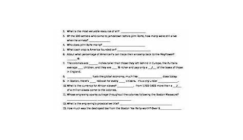 America The Story Of Us Worksheet Answers