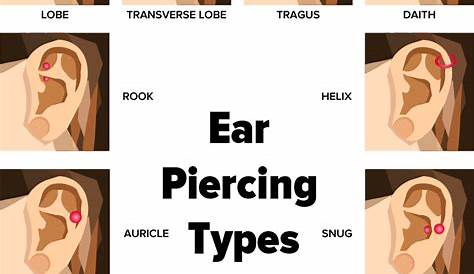 Ear Piercing Chart: 17 Types Explained (Pain Level, Price, Photo)