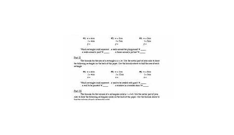 Using Formulae Worksheet for 10th Grade | Lesson Planet