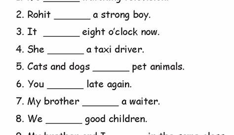 primary one grammar worksheet