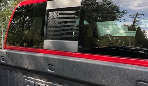 Chevy/GMC Silverado/Sierra Back Middle Window Distressed American Flag