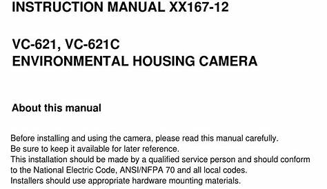 VICON VC-621 INSTRUCTION MANUAL Pdf Download | ManualsLib
