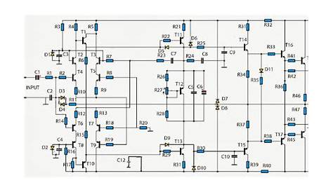 Build a Simple Audio Amplifier 2800W Circuit Diagram | Electronic