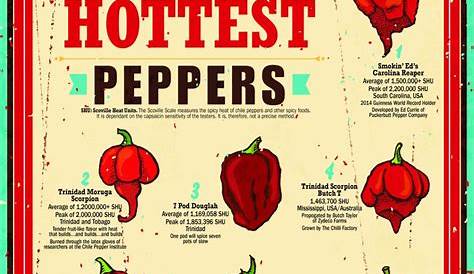 hot pepper picture chart