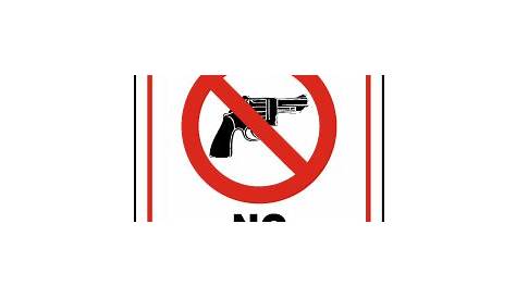 No Guns Allowed Sign, No Weapons Sign, No Firearms Sign