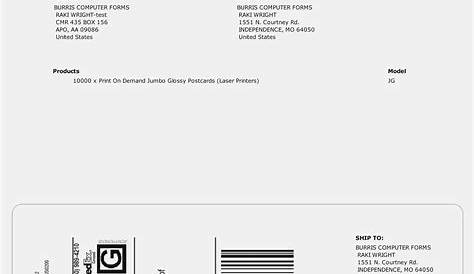 usps shipping label template pdf