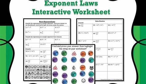 Basic Exponent Worksheet | Algebra worksheets, Exponent worksheets