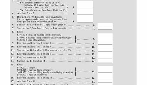 irs line 5 worksheets
