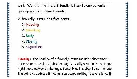 Letters worksheet | Friendly letter writing, Letter worksheets