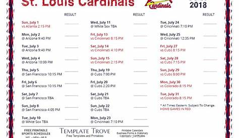 st louis cardinals schedule printable