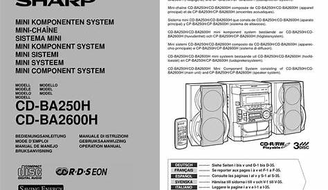 SHARP CD-BA250H OPERATION MANUAL Pdf Download | ManualsLib