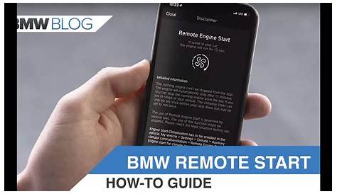 How to use the BMW Remote Engine Start feature - YouTube